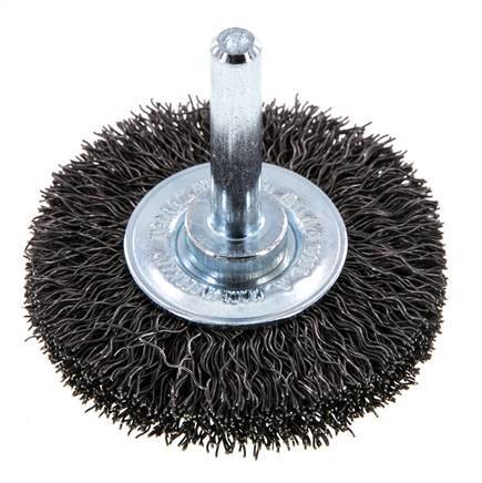 Brosse métallique terminale 6 mm 0.3 mm Arbre Fil d'acier 0.3 mm ondulé