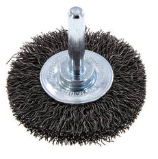 Brosse métallique terminale 6 mm 0.3 mm Arbre Fil d'acier 0.3 mm ondulé