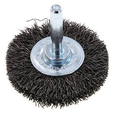 Brosse métallique terminale 6 mm 0.3 mm Arbre Fil d'acier 0.3 mm ondulé