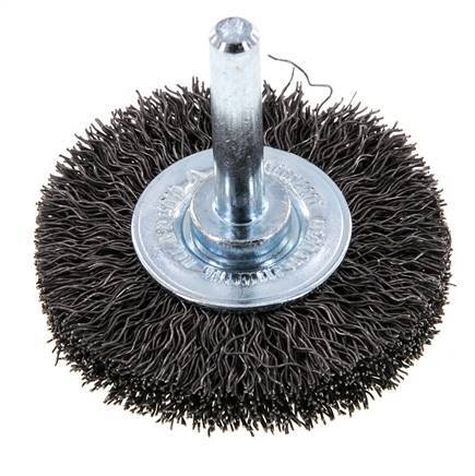 Brosse métallique terminale 6 mm 0.3 mm Arbre Fil d'acier 0.3 mm ondulé