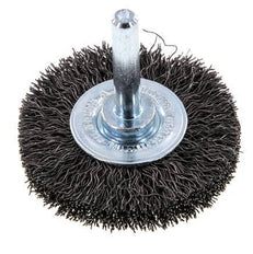 Brosse métallique terminale 6 mm 0.3 mm Arbre Fil d'acier 0.3 mm ondulé