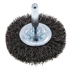 Brosse métallique terminale 6 mm 0.3 mm Arbre Fil d'acier 0.3 mm ondulé