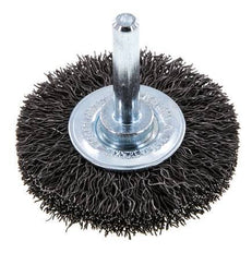 Brosse métallique terminale 6 mm 0.3 mm Arbre Fil d'acier 0.3 mm ondulé