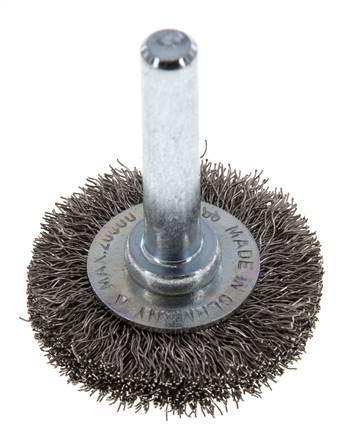 Brosse métallique terminale 6 mm 0.2 mm Arbre Fil en acier inoxydable 0.3 mm ondulé