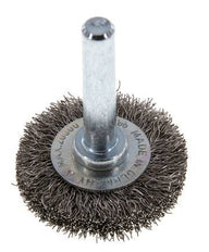 Brosse métallique terminale 6 mm 0.2 mm Arbre Fil en acier inoxydable 0.3 mm ondulé