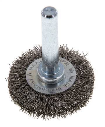 Brosse métallique terminale 6 mm 0.2 mm Arbre Fil en acier inoxydable 0.3 mm ondulé