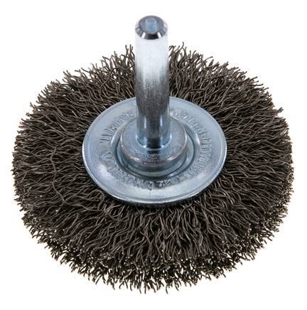 Brosse métallique terminale 6 mm 0.3 mm Arbre Fil en acier inoxydable 0.3 mm ondulé