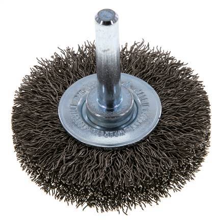 Brosse métallique terminale 6 mm 0.3 mm Arbre Fil en acier inoxydable 0.3 mm ondulé