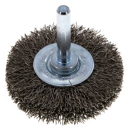 Brosse métallique terminale 6 mm 0.3 mm Arbre Fil en acier inoxydable 0.3 mm ondulé