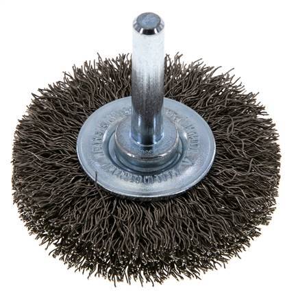 Brosse métallique terminale 6 mm 0.3 mm Arbre Fil en acier inoxydable 0.3 mm ondulé