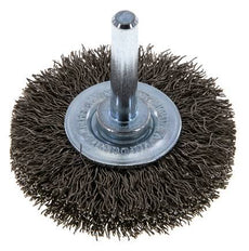 Brosse métallique terminale 6 mm 0.3 mm Arbre Fil en acier inoxydable 0.3 mm ondulé