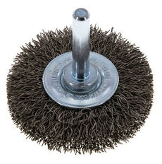 Brosse métallique terminale 6 mm 0.3 mm Arbre Fil en acier inoxydable 0.3 mm ondulé