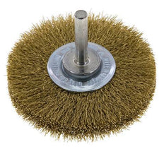 Brosse ronde 70x14 mm Arbre de 6 mm Fil de laiton 0.2 mm Ondulé