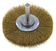 Brosse ronde 70x14 mm Arbre de 6 mm Fil de laiton 0.2 mm Ondulé
