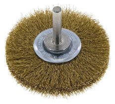 Brosse ronde 70x14 mm Arbre de 6 mm Fil de laiton 0.2 mm Ondulé