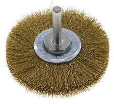 Brosse ronde 70x14 mm Arbre de 6 mm Fil de laiton 0.2 mm Ondulé