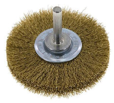 Brosse ronde 70x14 mm Arbre de 6 mm Fil de laiton 0.2 mm Ondulé