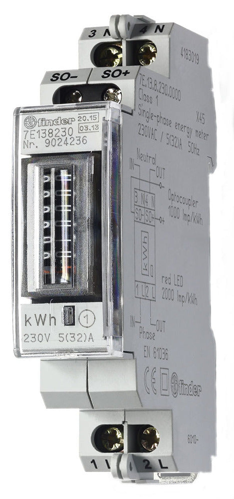 Compteur D'électricité Finder - 7E.13.8.230.0010