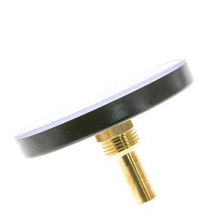 0 to +120°C Plastic Bimetallic Thermometer 100mm Cabinet 40mm Stem with Thermowell