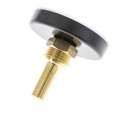 0 to +60°C Plastic Bimetallic Thermometer 63mm Cabinet 40mm Stem with Thermowell