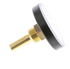 0 to +60°C Plastic Bimetallic Thermometer 63mm Cabinet 40mm Stem with Thermowell