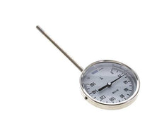Thermomètre bimétallique en acier inoxydable 0 à +160°C Cabinet 100mm 160mm Fond de tige