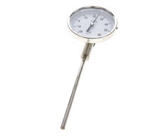 -Thermomètre bimétallique en acier inoxydable 20 à +60°C Cabinet 100mm 160mm Fond de tige