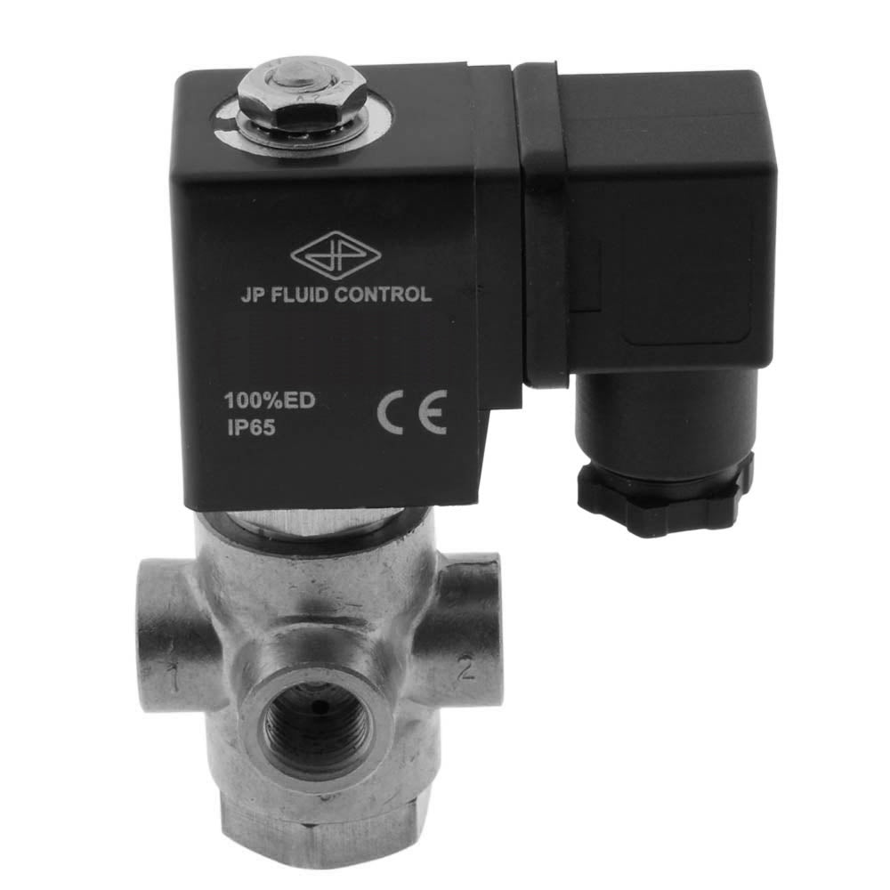 Electrovanne TP-DA 1/4'' 3/2 voies NC Acier inoxydable EPDM 0-2bar 24V DC