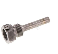 Steel St35 G 1/2 Inch Thermowell for 63mm Stem Max 600°C and 25 Bars