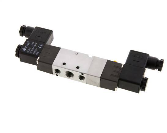 5/3 G1/4'' (G1/8'') Electrovanne de centre de pression 12V DC 1.5-8bar/21.0-112psi E.MC