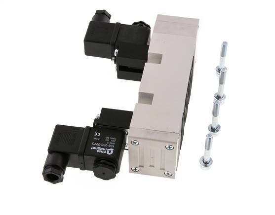 5/3 ISO 5599-2 Electrovanne centrale d'échappement 115V AC 2-10bar/28-140psi YPC