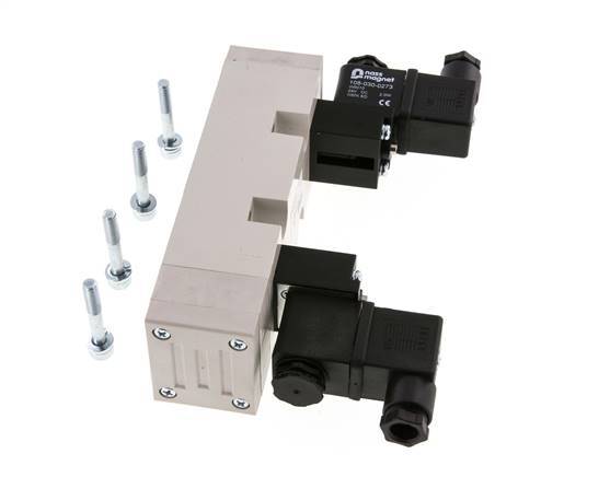 5/3 ISO 5599-2 Electrovanne centrale d'échappement 115V AC 2-10bar/28-140psi YPC