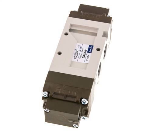 5/3 G3/8'' (G1/8'') Valve pilote d'air centrale d'échappement 2-10bar/28-140psi YPC