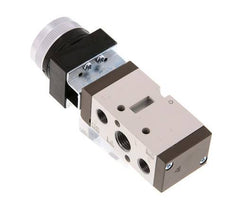 5/2 G1/4'' (G1/8'') Valve à bouton poussoir vert 0-8bar/0-112psi YPC