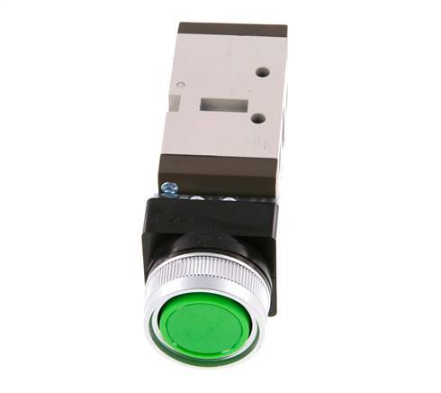5/2 G1/4'' (G1/8'') Valve à bouton poussoir vert 0-8bar/0-112psi YPC