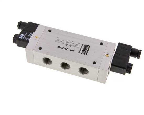 electrovanne bistable 5/2 G1/2'' 115V AC 1-10bar/14-140psi Airtec