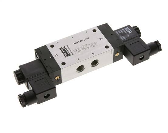 electrovanne centrale d'échappement 5/3 G1/4'' 24V DC 3-8bar/42-112psi Airtec