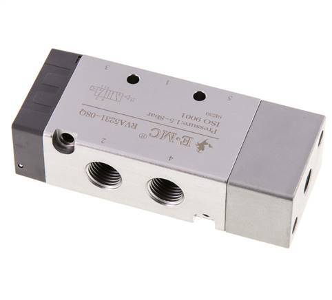 valve pilote d'air 5/2 G1/4'' (G1/8'') 1.5-8bar/21.0-112psi E.MC