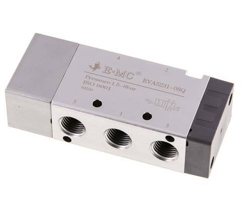 valve pilote d'air 5/2 G1/4'' (G1/8'') 1.5-8bar/21.0-112psi E.MC