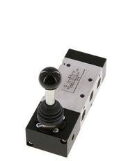 5/3 G1/4'' Pressure Center Hand Lever Valve Detent -0.95-10bar/-13.2-140psi