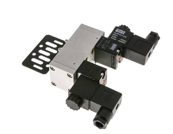 5/3 ISO 5599-1 Electrovanne centrale d'échappement 24V DC 3-10bar/42-140psi Airtec