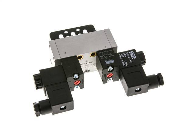 5/3 ISO 5599-1 Electrovanne centrale d'échappement 24V DC 3-10bar/42-140psi Airtec