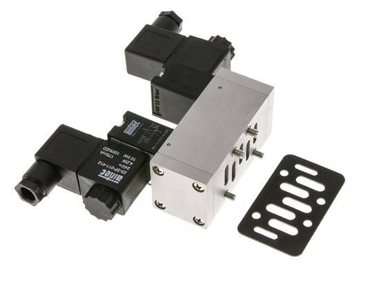 5/3 ISO 5599-1 Electrovanne centrale d'échappement 24V DC 3-10bar/42-140psi Airtec