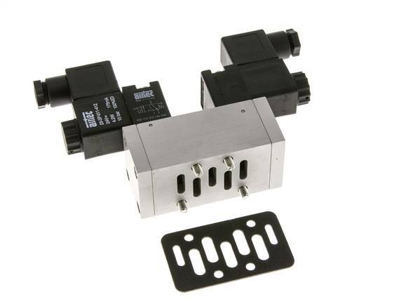 5/3 ISO 5599-1 Electrovanne centrale d'échappement 24V DC 3-10bar/42-140psi Airtec