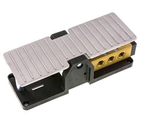 détente de la valve de pédale 5/3 G1/4'' à centre fermé 2.5-10bar/35.0-140psi