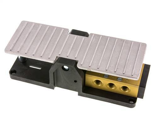 détente de la valve de pédale 5/3 G1/4'' à centre fermé 2.5-10bar/35.0-140psi