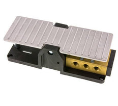 détente de la valve de pédale 5/3 G1/4'' à centre fermé 2.5-10bar/35.0-140psi