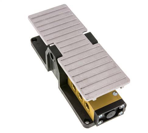 détente de la valve de pédale 5/3 G1/4'' à centre fermé 2.5-10bar/35.0-140psi