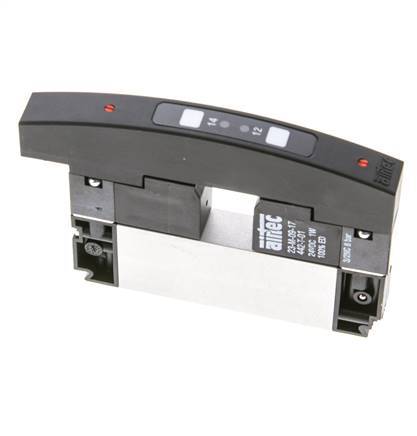 electrovanne centrale d'échappement à bride 5/3 pour terminaux 24V DC 3-8bar/42-112psi Airtec