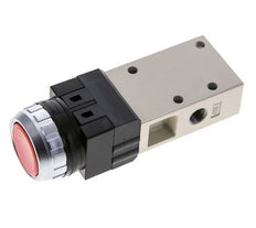 valve à bouton poussoir 3/2 G1/8'' rouge 0-8bar/0-112psi YPC